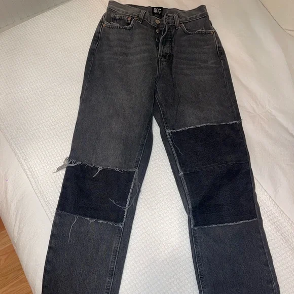 BDG Jeans Bdg Highwaisted Slim Straight Jean Patchwork Black